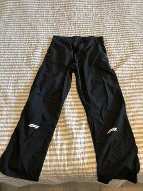 Black Men's Lightweight Jogger Pants with Reflective Logo